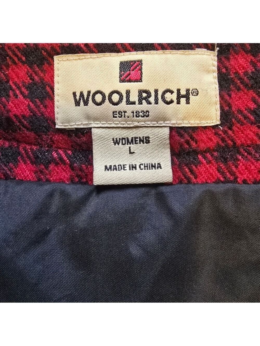Vintage Women's Red Buffalo Check Fitted Wool Blend Vest wirh Pockets Size L - Picture 7 of 10